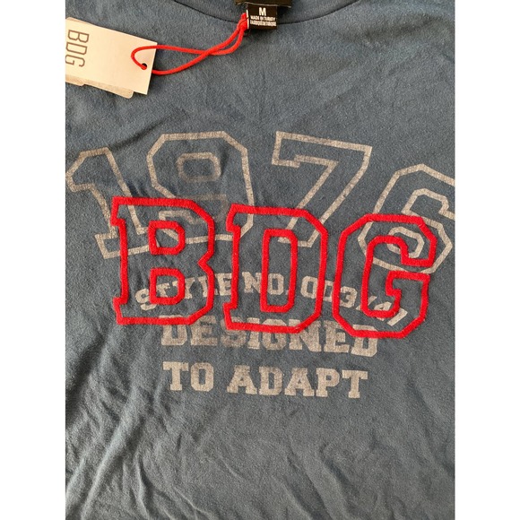 BDG Urban Outfitters T-Shirt Mens Blue 1976 Short Sleeve Crew Neck - Medium - Picture 3 of 3